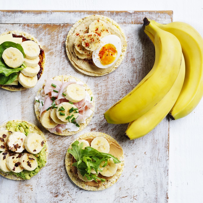 Banana Topped Rice Cakes