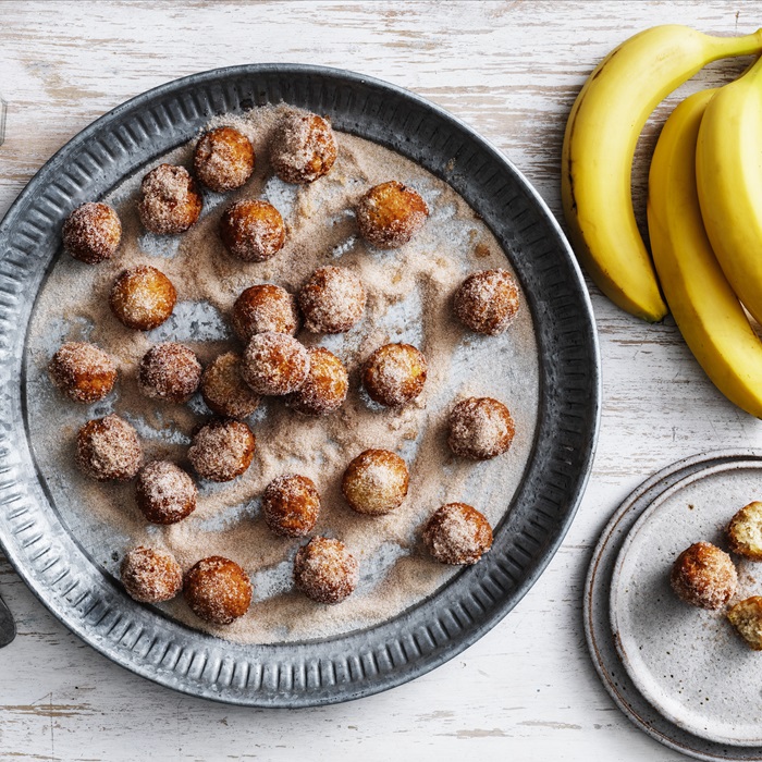 Four Ingredient Banana Doughnuts