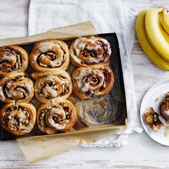 Vegan Banana Maple Scrolls