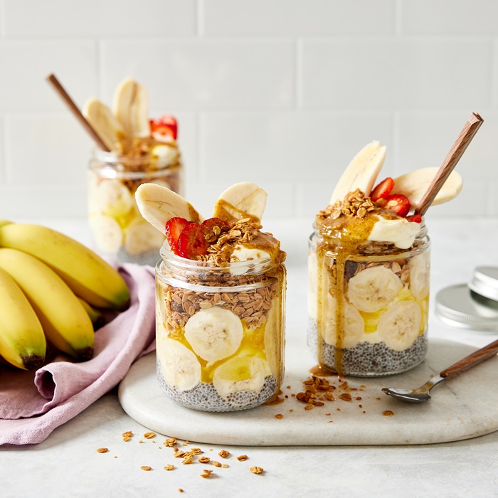 Lady Finger Banana Granola Jars