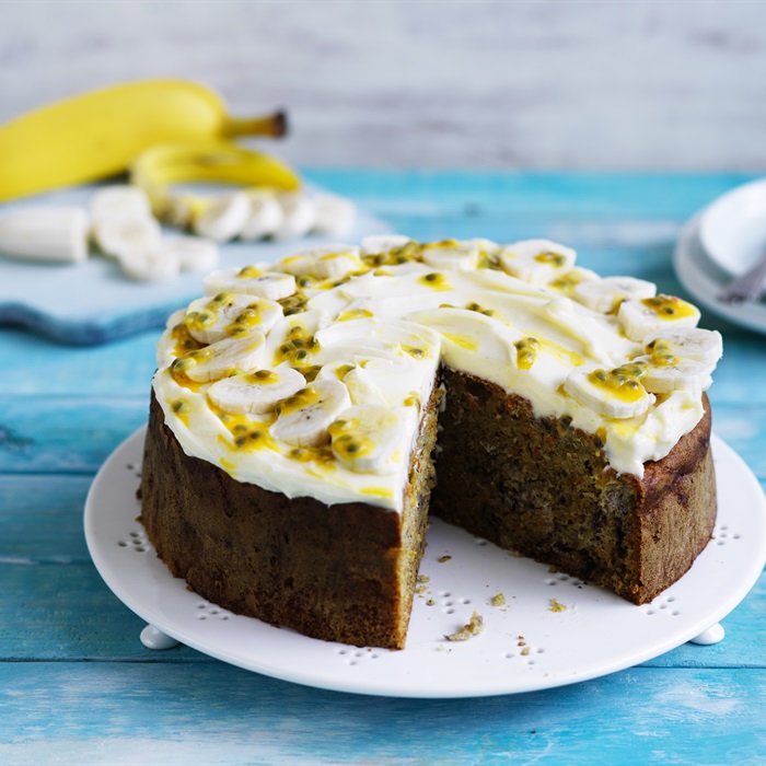 Banana, Carrot, and Walnut Cake