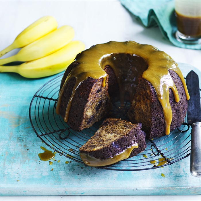 Sticky Date & Banana Cake with Salted Butterscotch Sauce