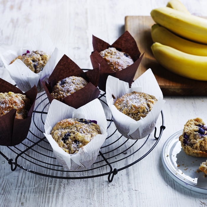 Diabetic friendly Banana berry muffins